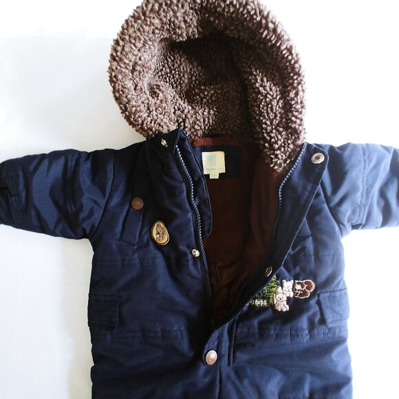 London Fog Baby Boys Front-Snap Zipper Bunting Snowsuit 9 Months - Picture 6 of 11